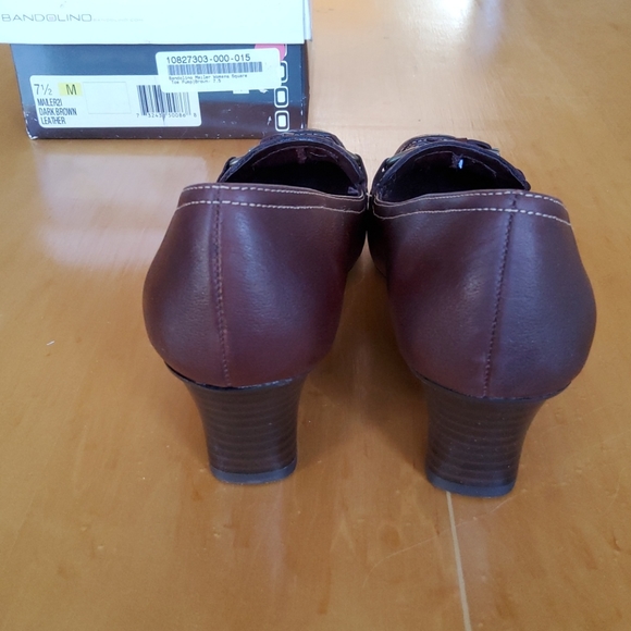 Bandolino dark brown square toe pumps - Picture 4 of 6